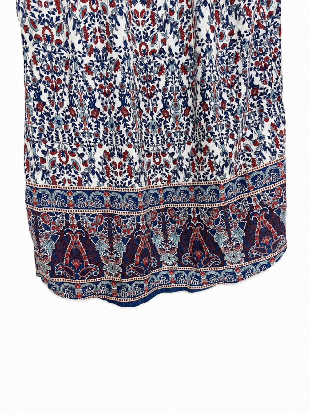 Vintage America XS Boho Floral Print 3/4 Sleeve Tunic Top - Picture 8 of 8